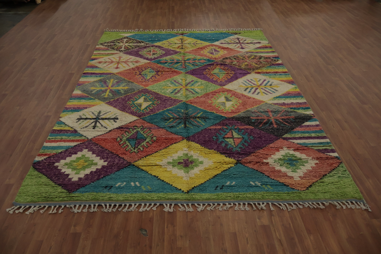 Colorful Trellis Plush Moroccan Oriental Area Rug 9x12