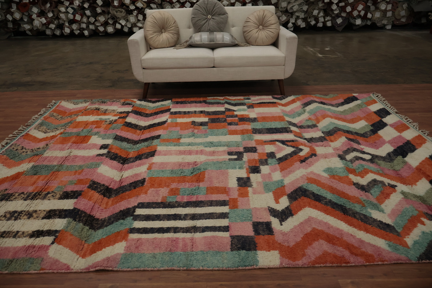 Multicolor Plush Moroccan Oriental Area Rug 8x11