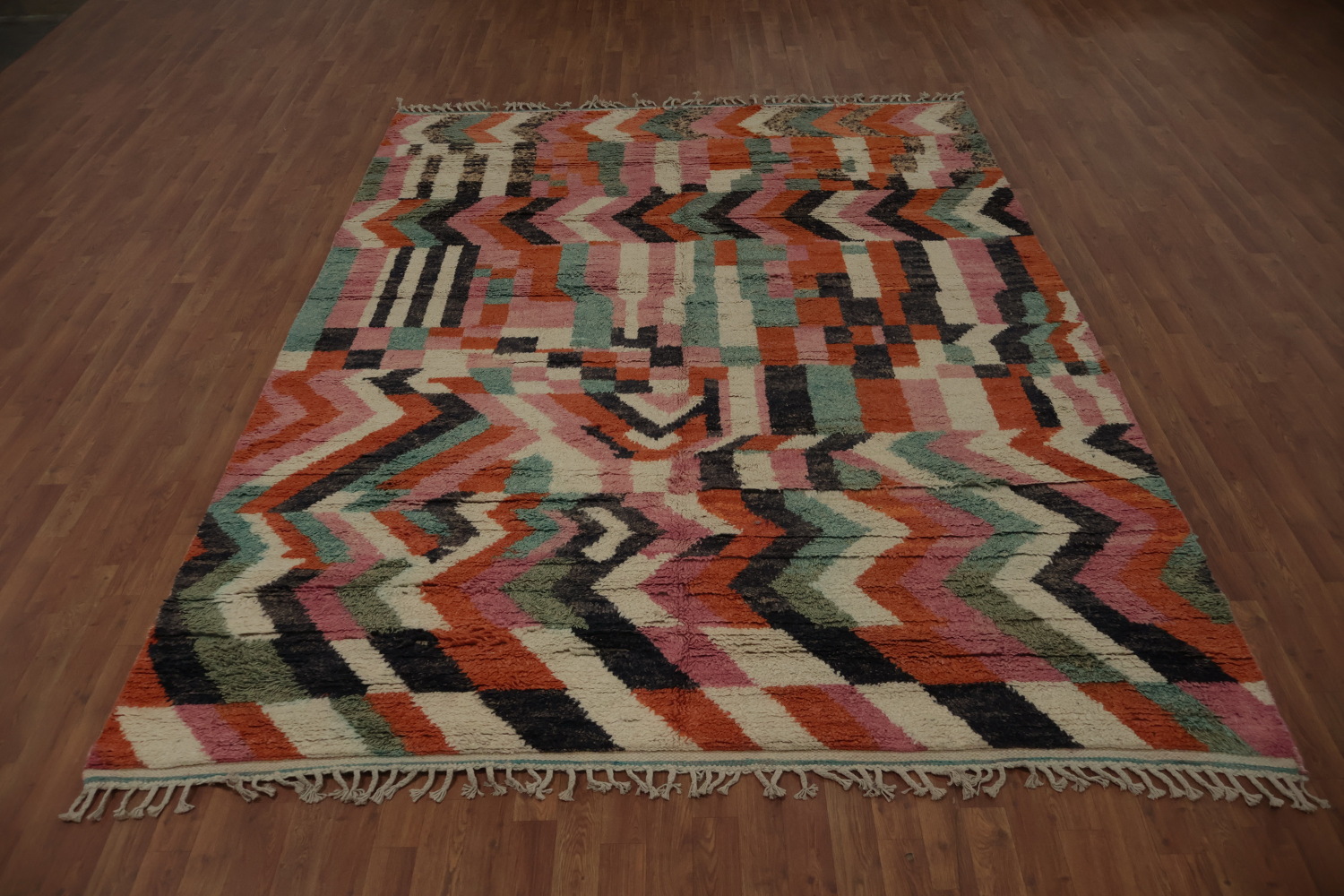 Multicolor Plush Moroccan Oriental Area Rug 8x11