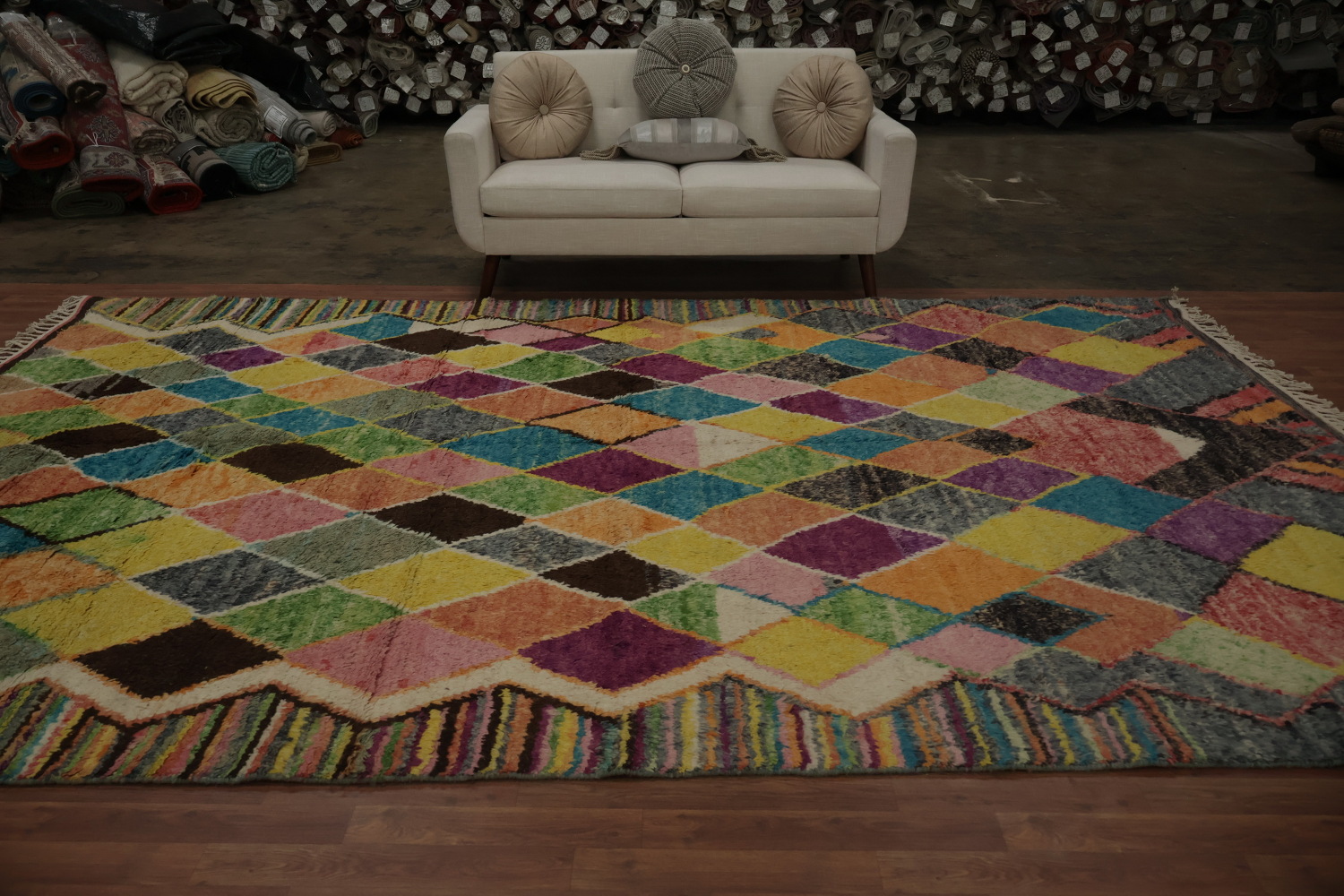 Colorful Trellis Plush Moroccan Oriental Area Rug 8x13