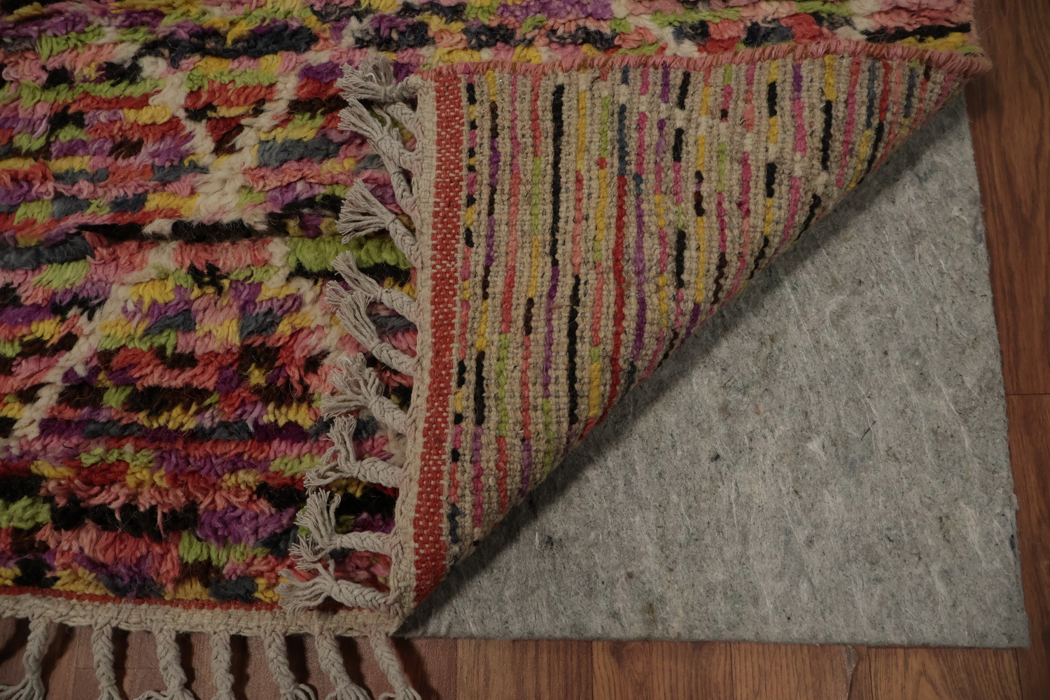 Artisan Plush Moroccan Area Rug 6x10 with Diamond Shapes and Texture