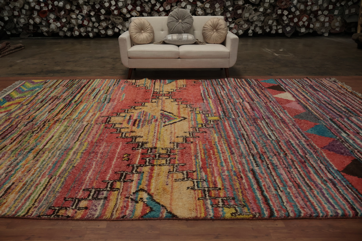 Colorful Moroccan Oriental Large Rug 9x14