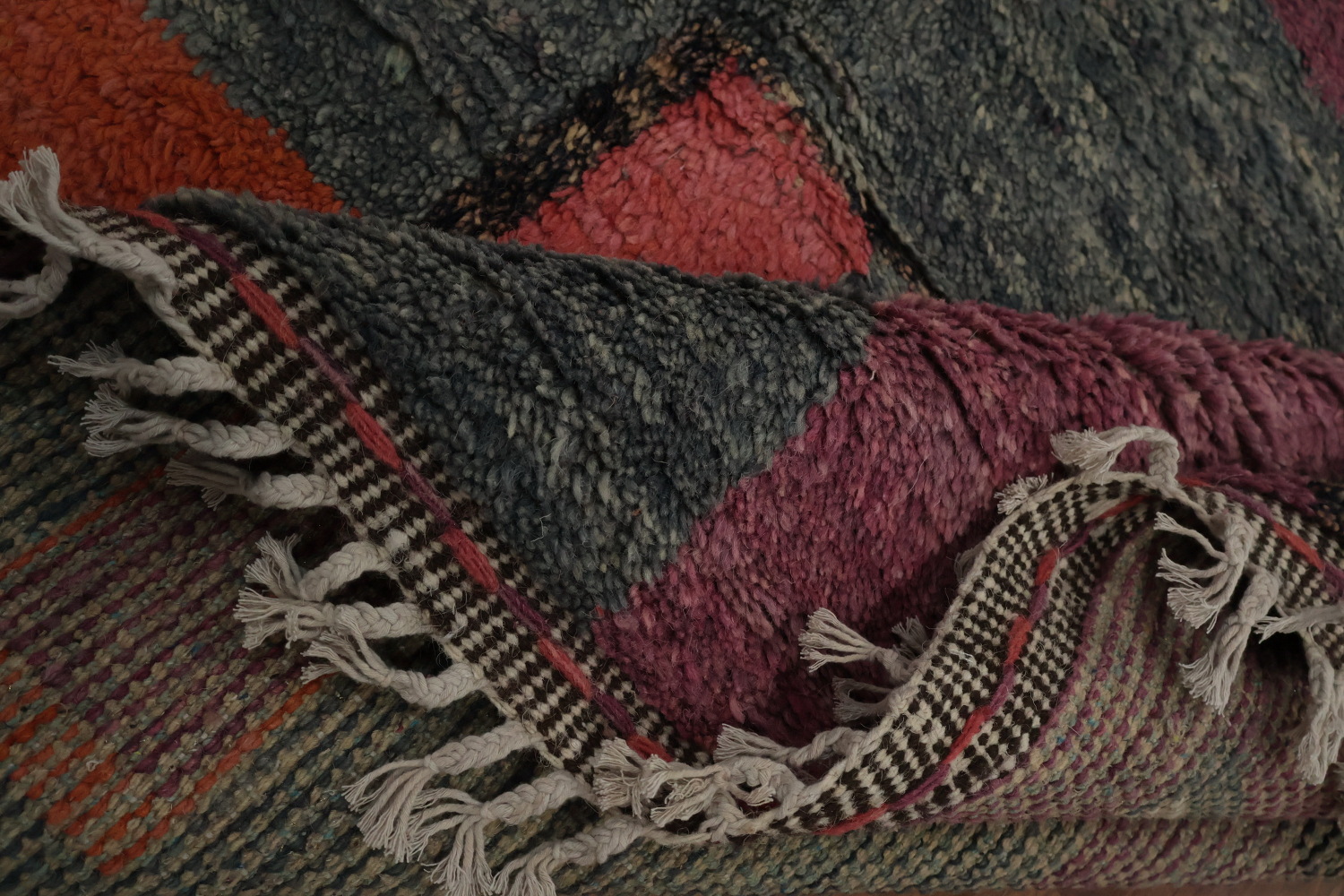 Dynamic Color Block Moroccan Area Rug 9x12 for a Stylish Home Accent