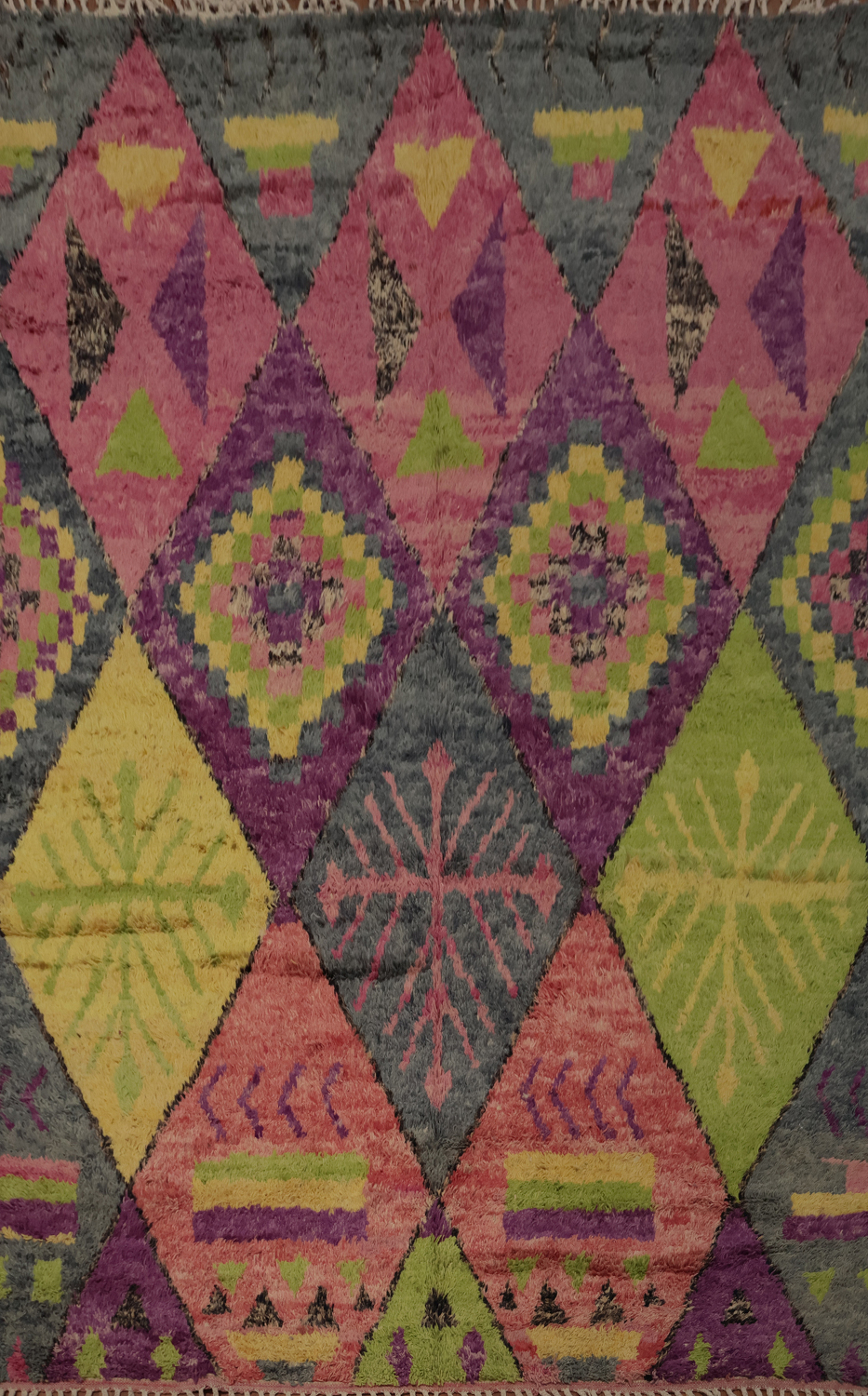 Geometric Vibrant Colors Modern Plush Moroccan Area Rug 8x11