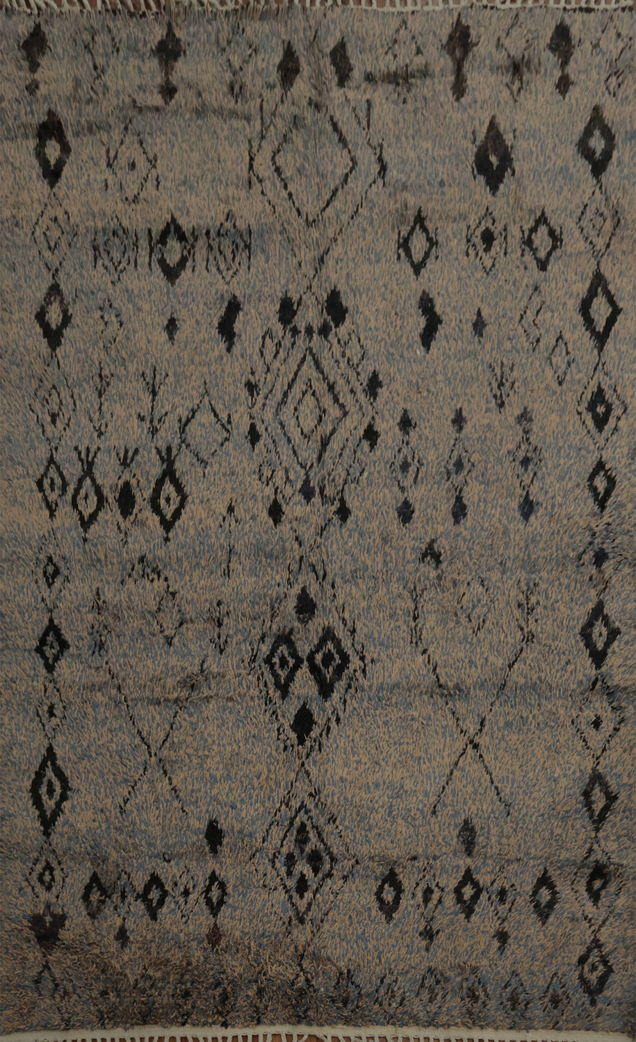 Handcrafted Moroccan Area Rug 7x11 with Bold Geometric Patterns