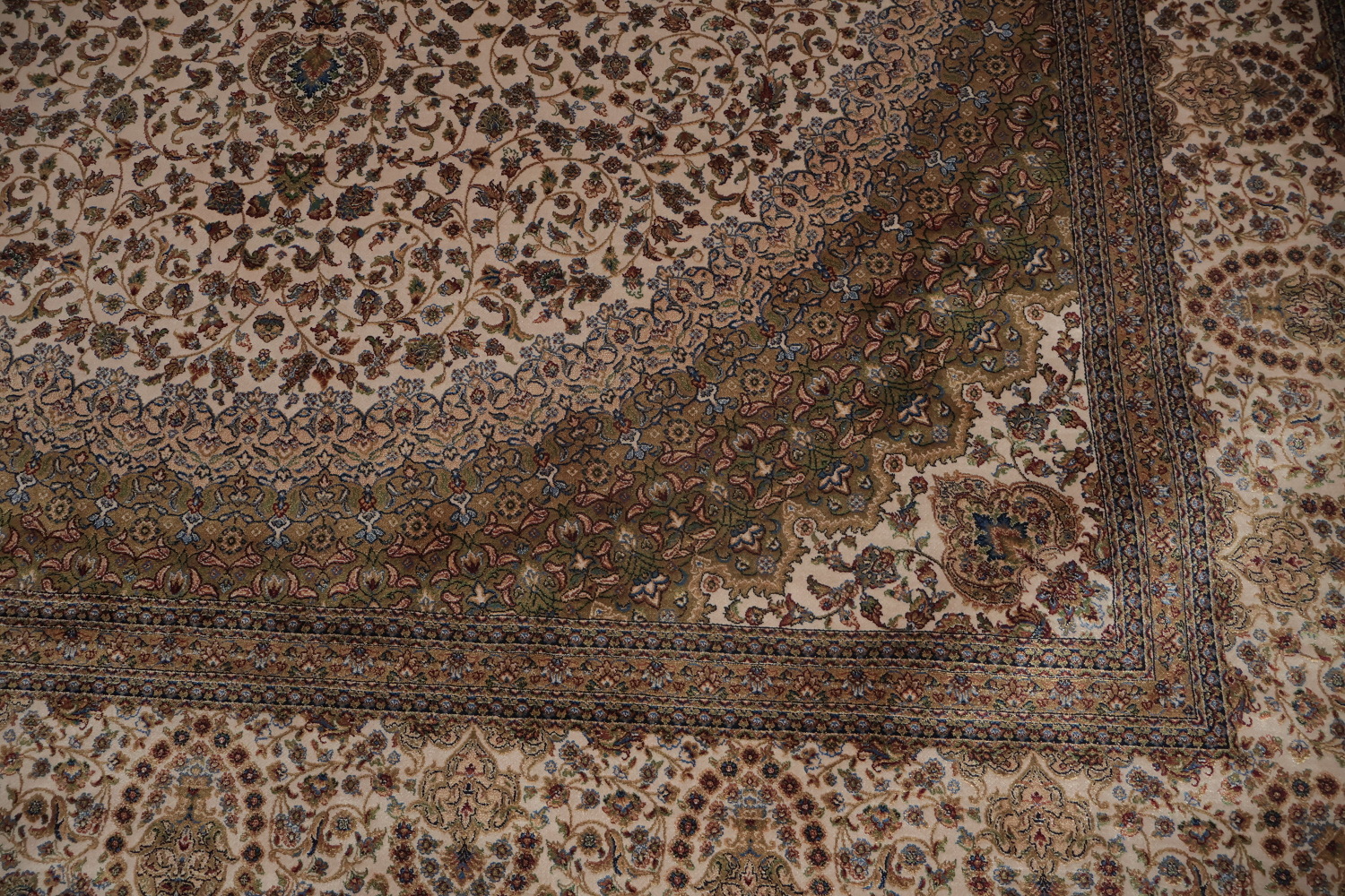 Traditional Silk Qum Turkish Area Rug 7x10