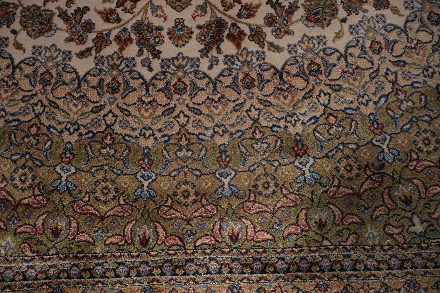 Traditional Silk Qum Turkish Area Rug 7x10