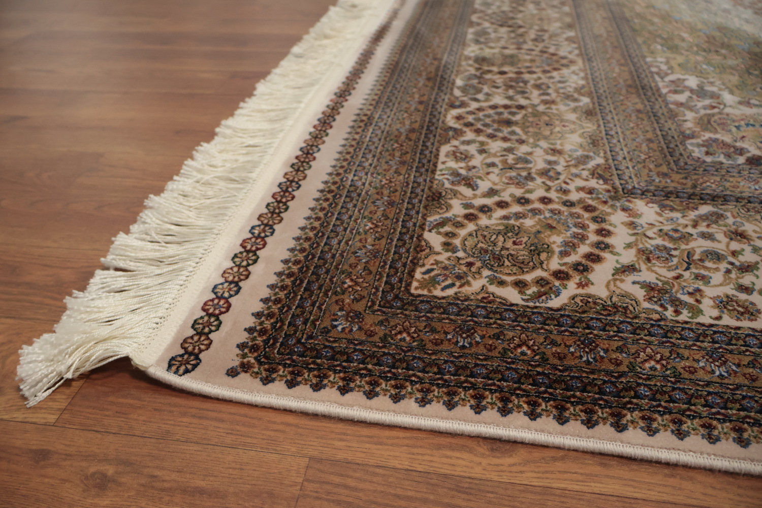 Traditional Silk Qum Turkish Area Rug 7x10