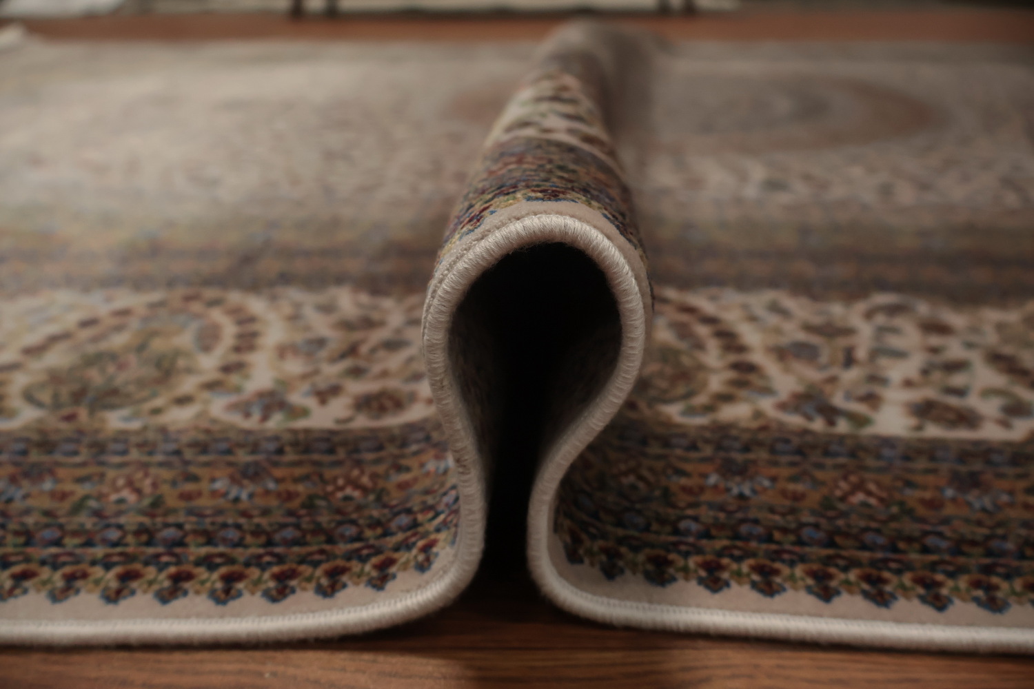 Traditional Silk Qum Turkish Area Rug 7x10