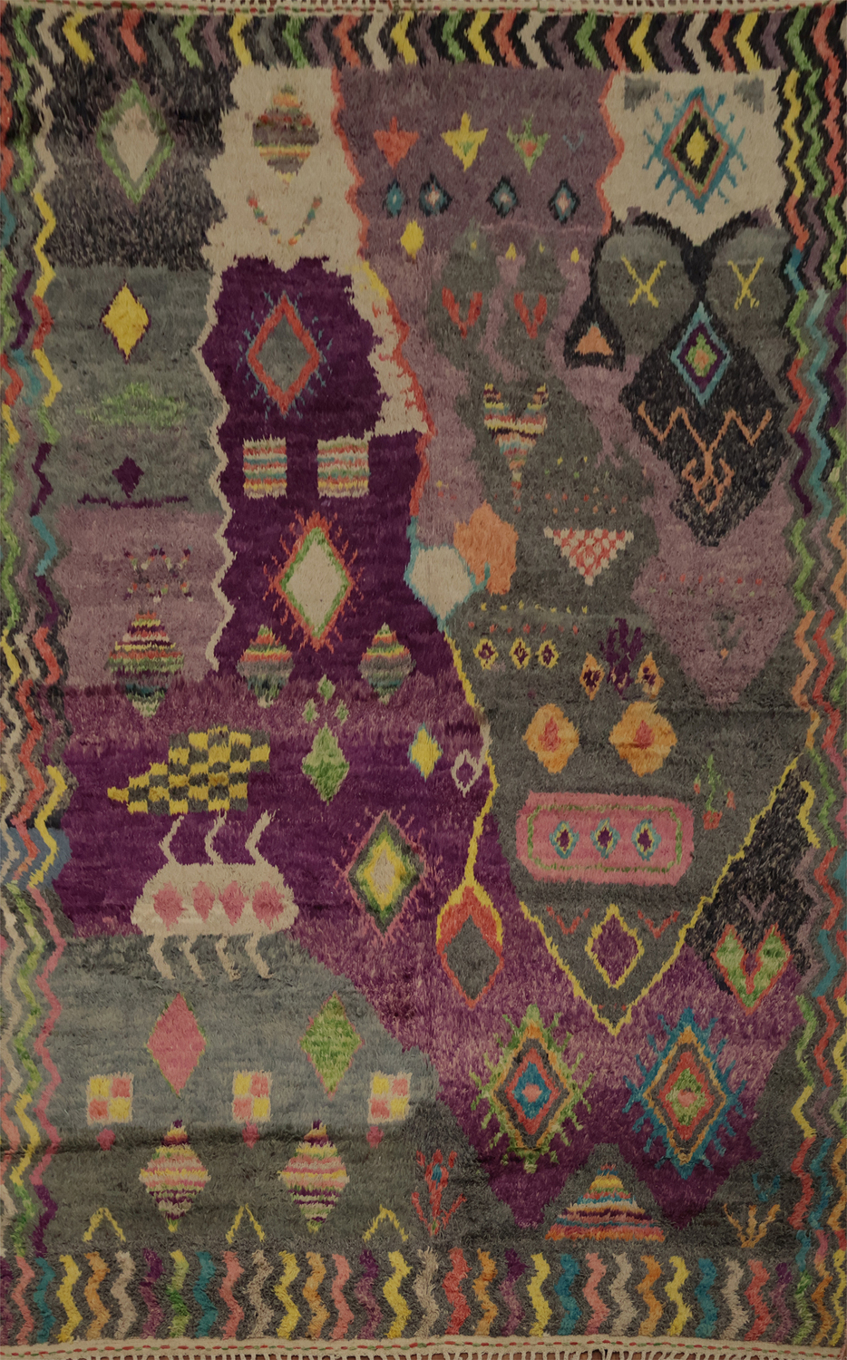 Eclectic Plush Moroccan Area Rug 9x13 for a Dynamic Room Vibe