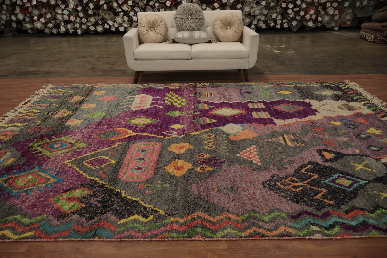 Eclectic Plush Moroccan Area Rug 9x13 for a Dynamic Room Vibe