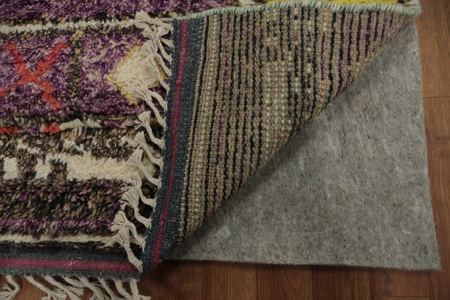 Handmade Moroccan Area Rug 9x13 with Vibrant Geometric Motifs