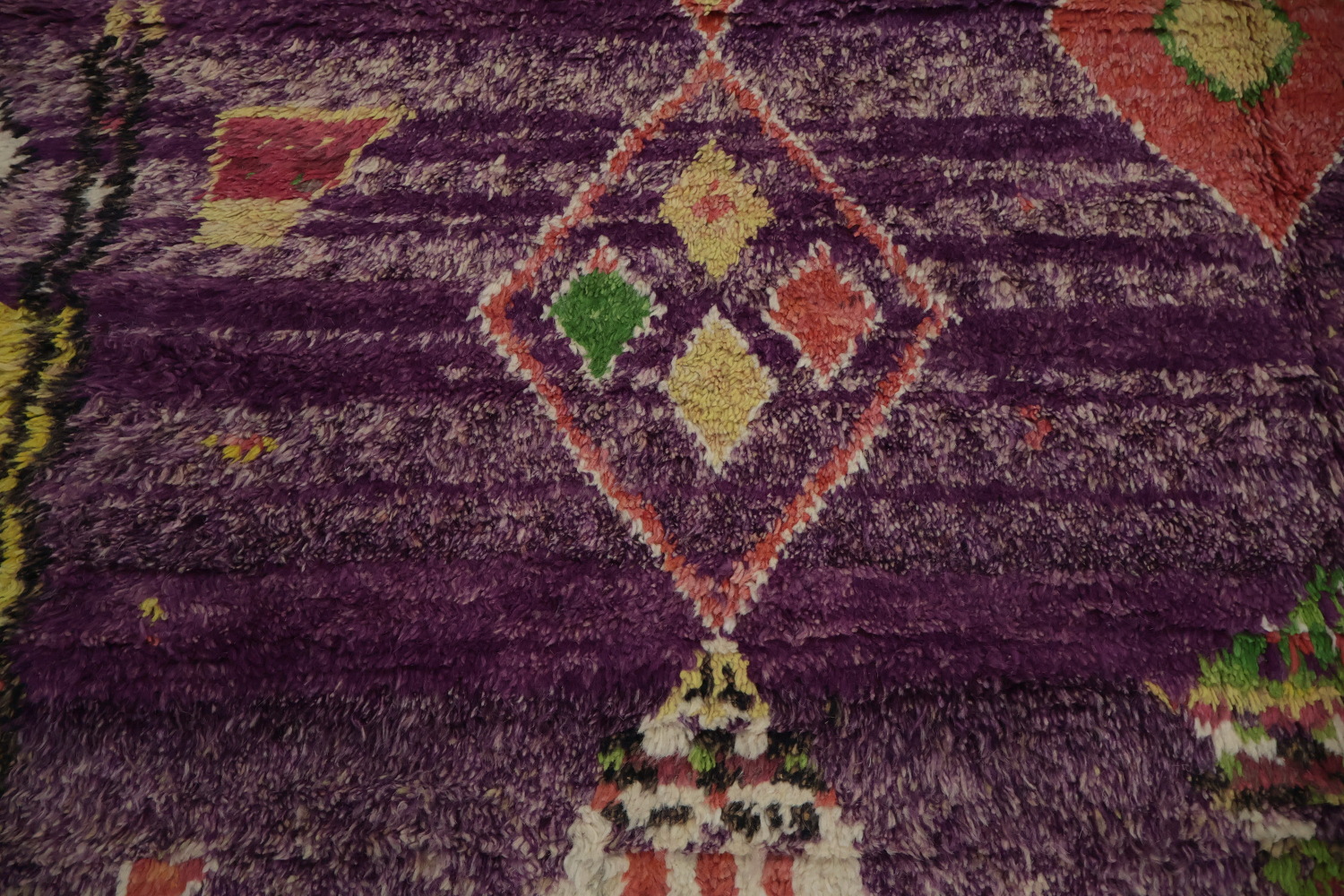 Handmade Moroccan Area Rug 9x13 with Vibrant Geometric Motifs