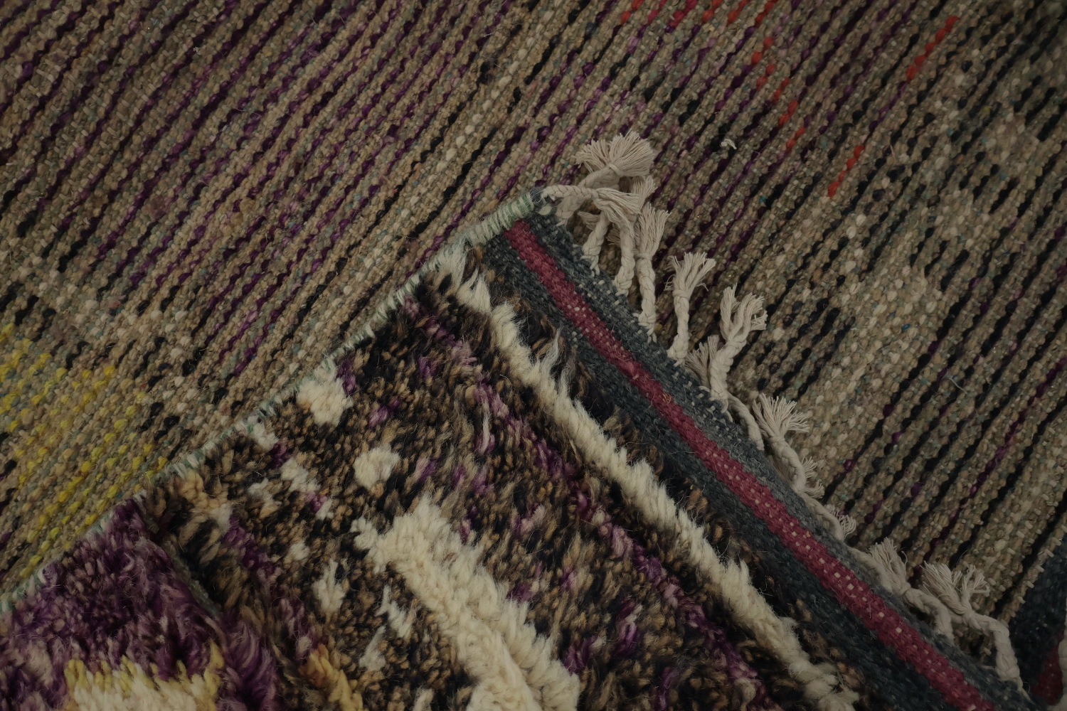 Handmade Moroccan Area Rug 9x13 with Vibrant Geometric Motifs