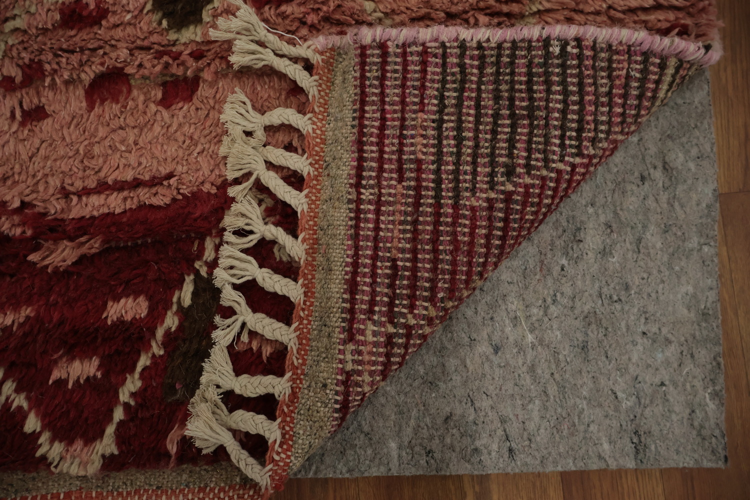 Handmade Plush Pink Moroccan Wool Area Rug 8x11