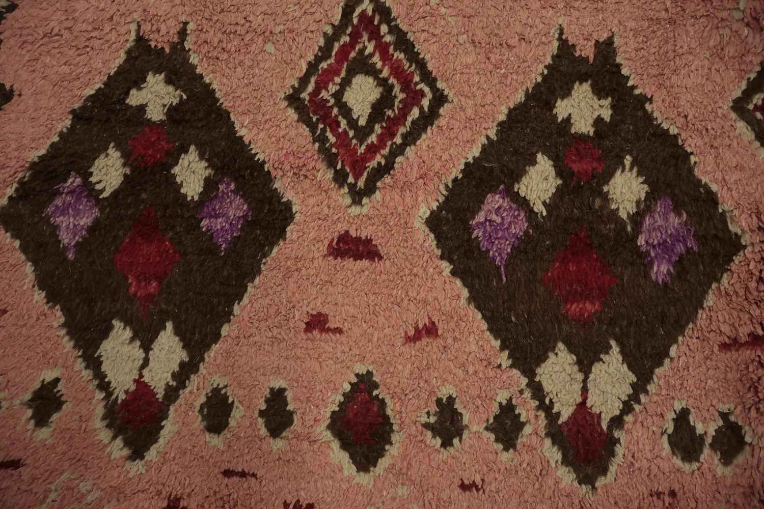 Handmade Plush Pink Moroccan Wool Area Rug 8x11