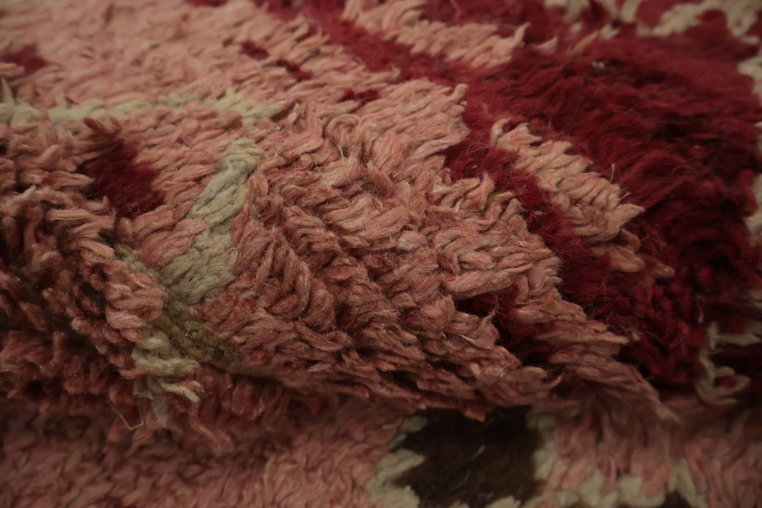 Handmade Plush Pink Moroccan Wool Area Rug 8x11