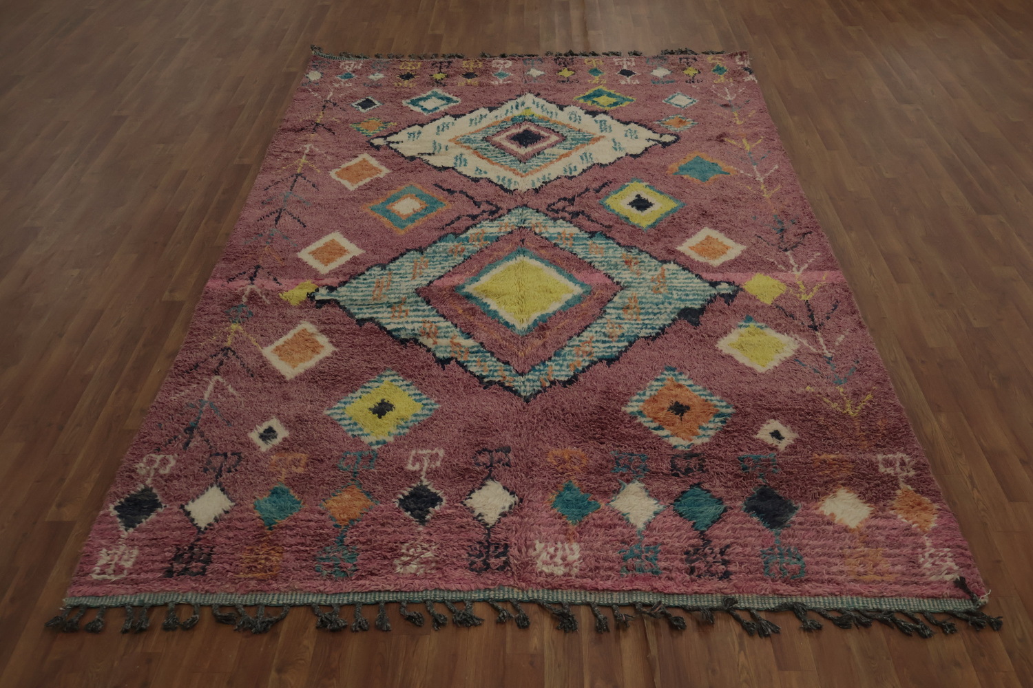 Pink Moroccan Oriental Area Rug 7x11