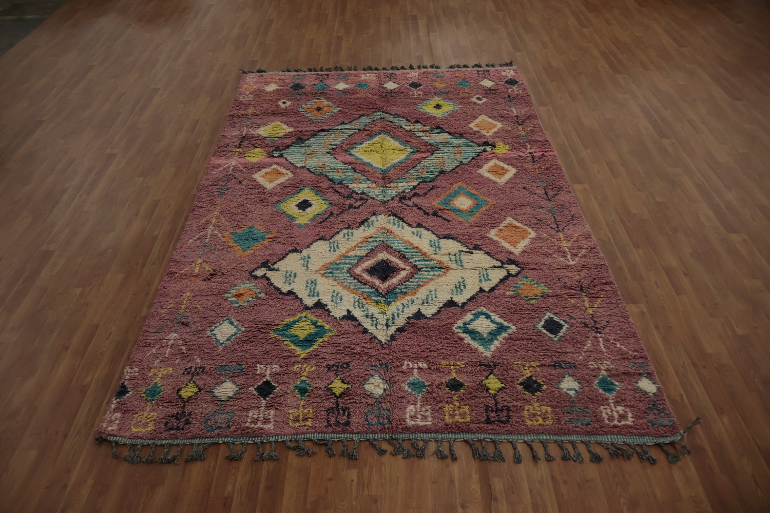 Pink Moroccan Oriental Area Rug 7x11