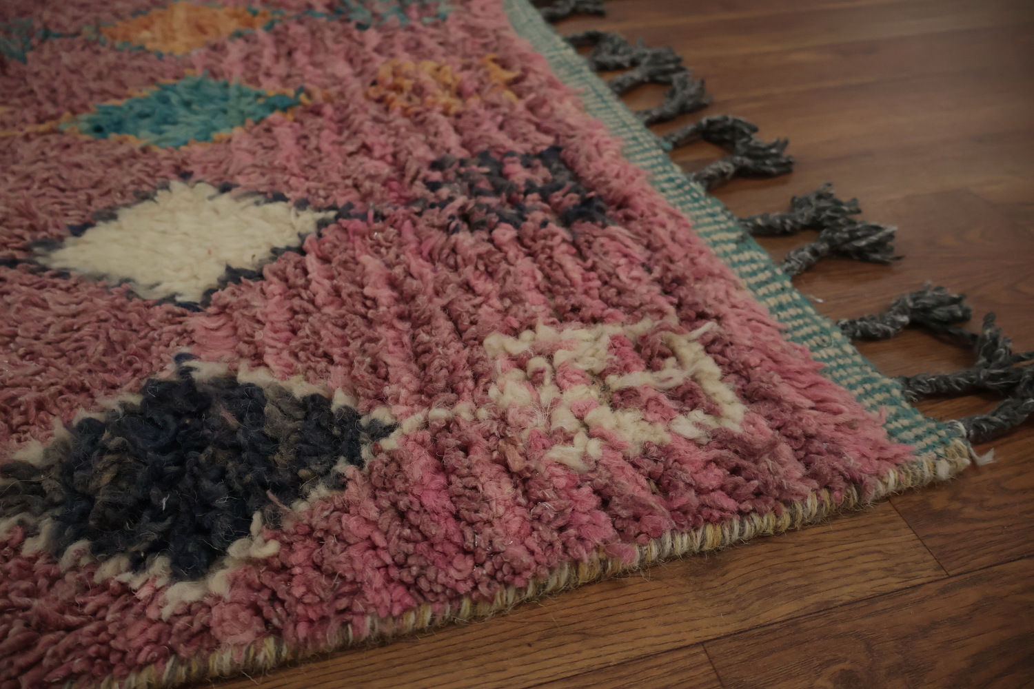 Pink Moroccan Oriental Area Rug 7x11