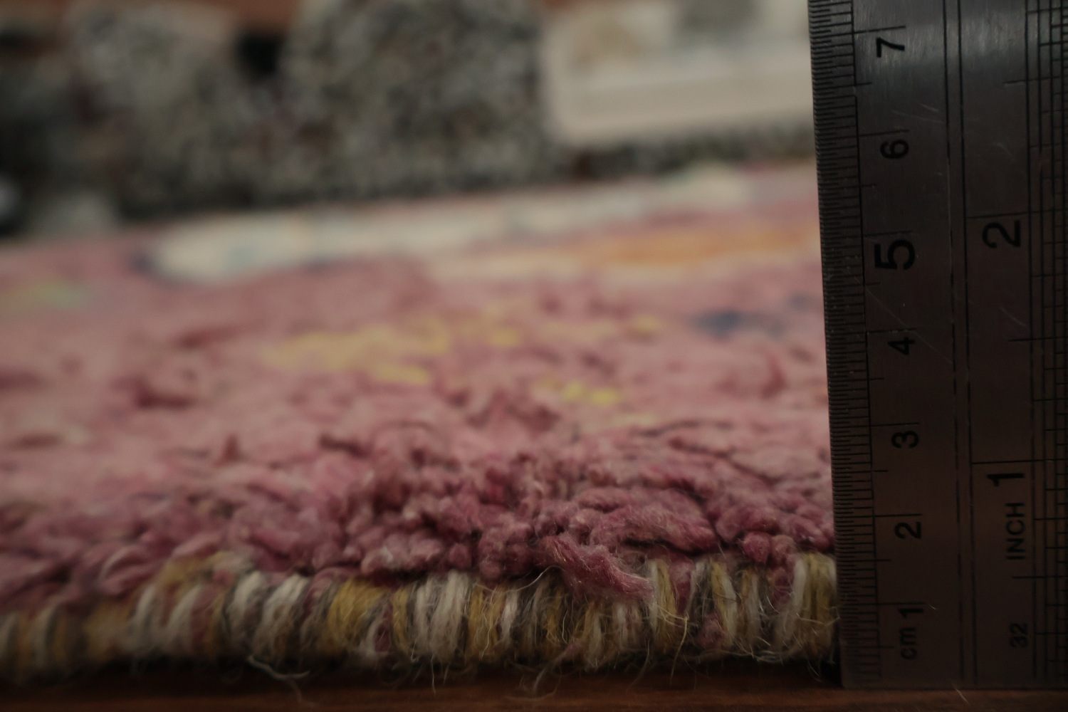 Pink Moroccan Oriental Area Rug 7x11