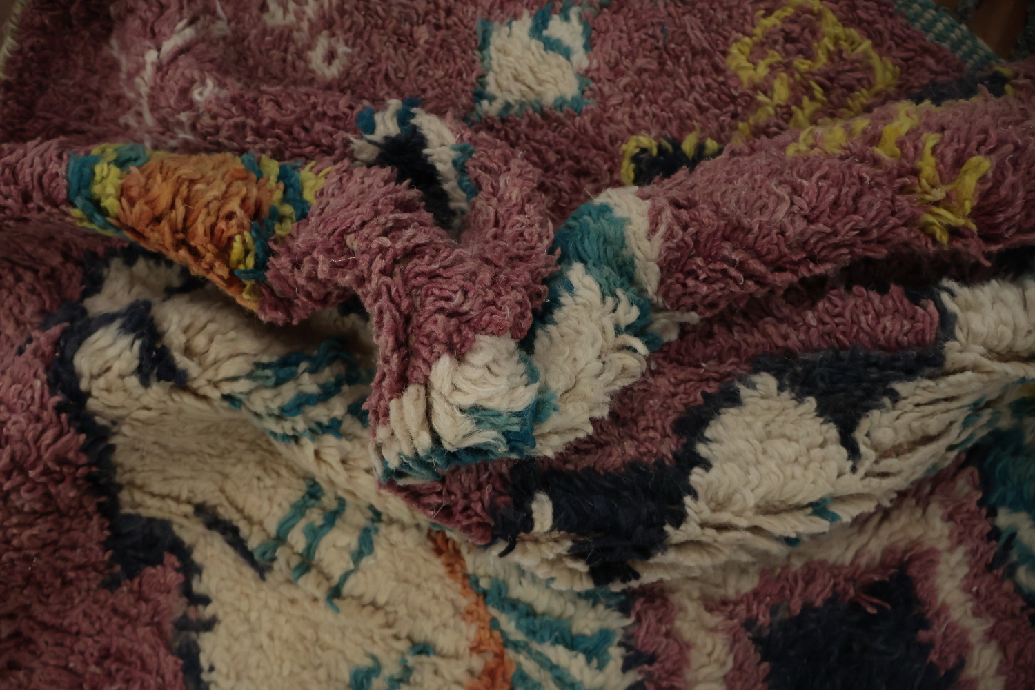 Pink Moroccan Oriental Area Rug 7x11