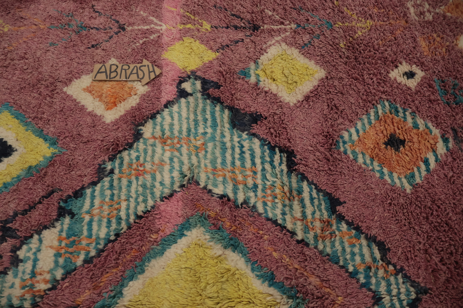 Pink Moroccan Oriental Area Rug 7x11