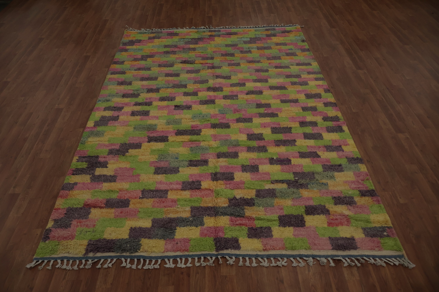 Geometric Blocks Moroccan Area Rug 7x10 for a Contemporary Look