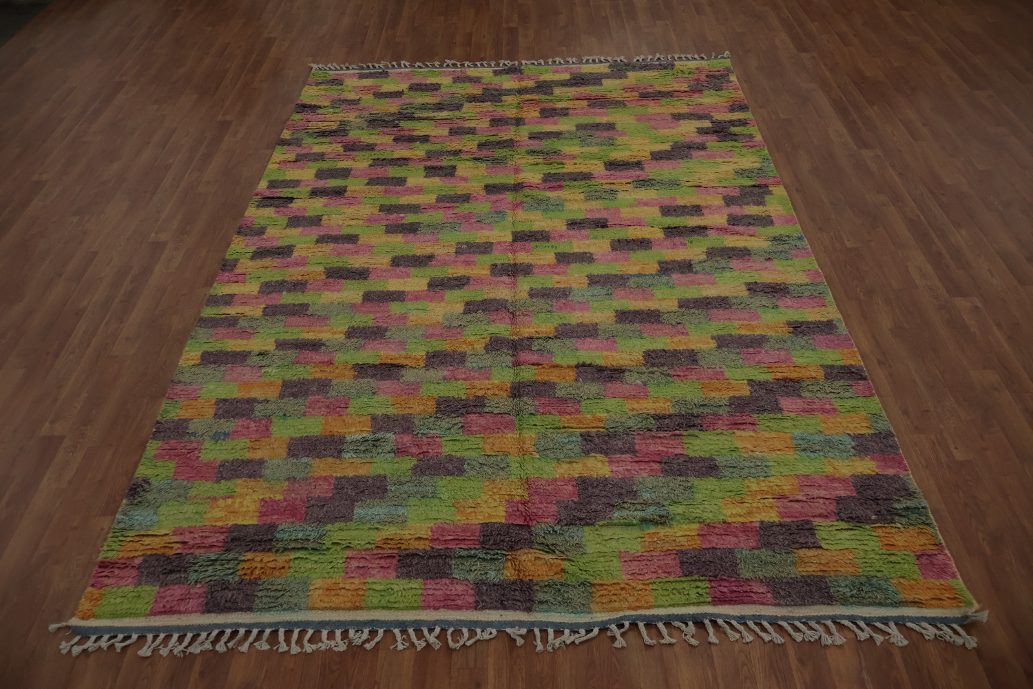 Geometric Blocks Moroccan Area Rug 7x10 for a Contemporary Look