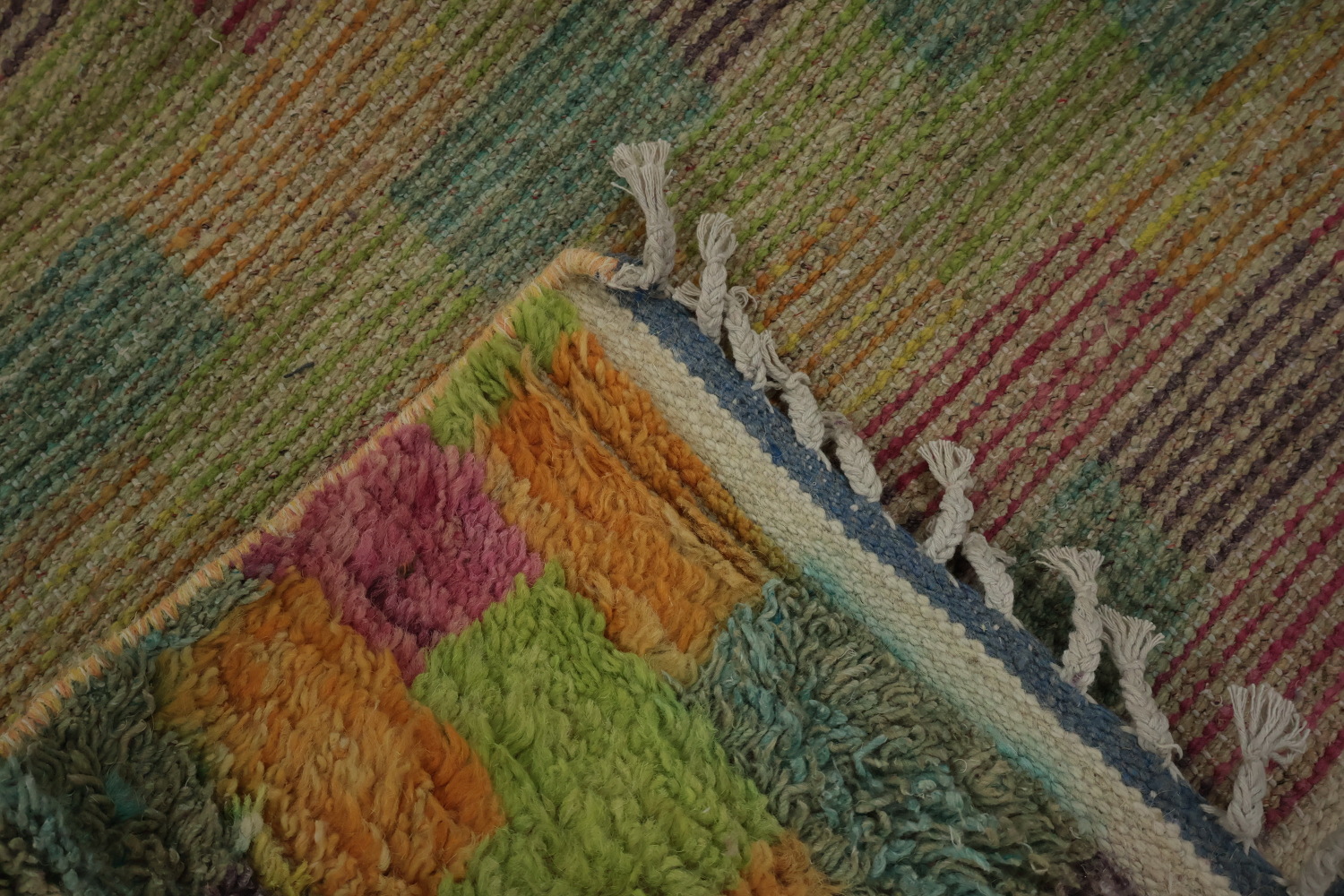 Geometric Blocks Moroccan Area Rug 7x10 for a Contemporary Look