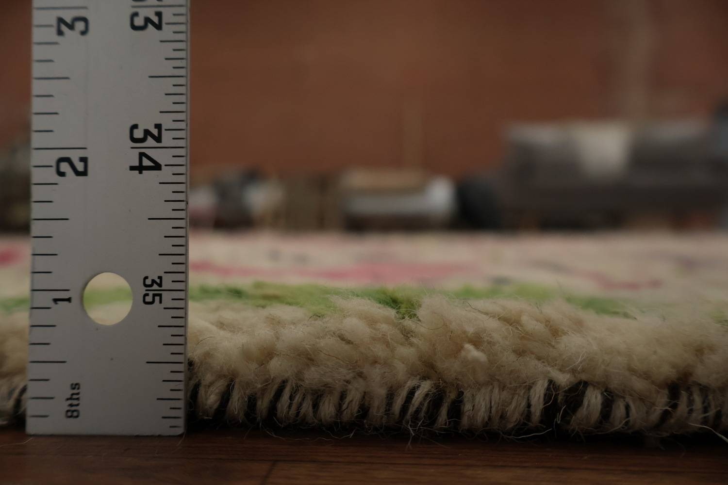 Beige & Pink Moroccan Oriental Area Rug 9x13