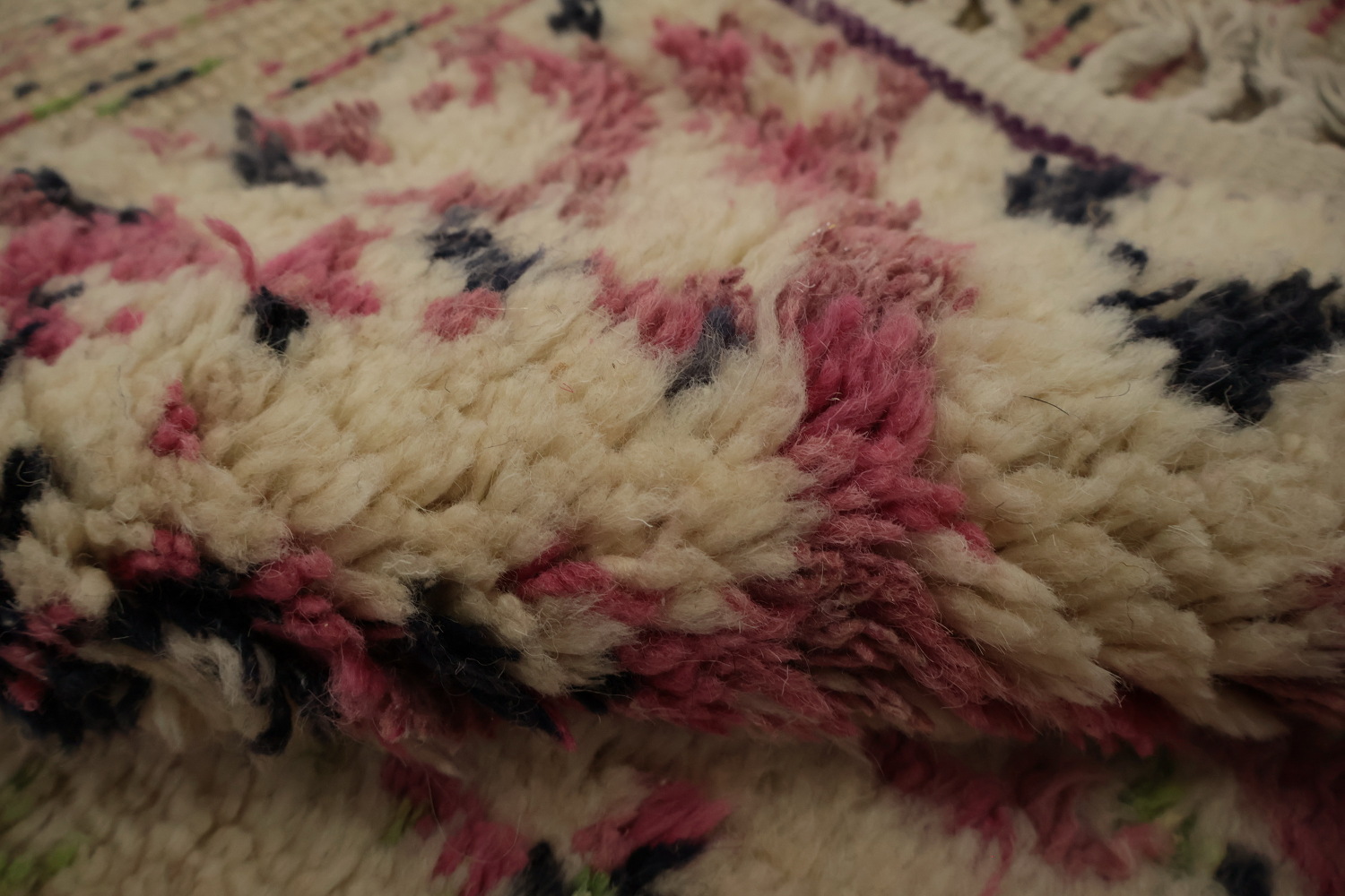 Beige & Pink Moroccan Oriental Area Rug 9x13