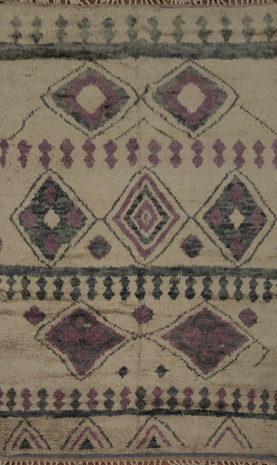 Geometric Plush Moroccan Area Rug 7x10