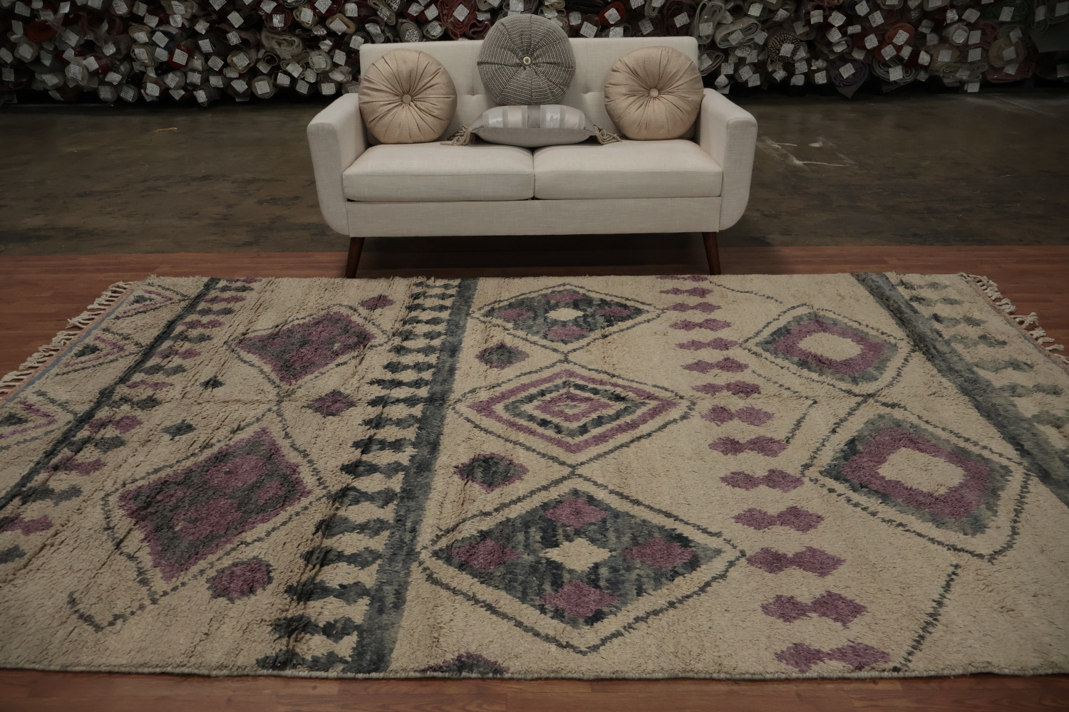 Geometric Plush Moroccan Area Rug 7x10