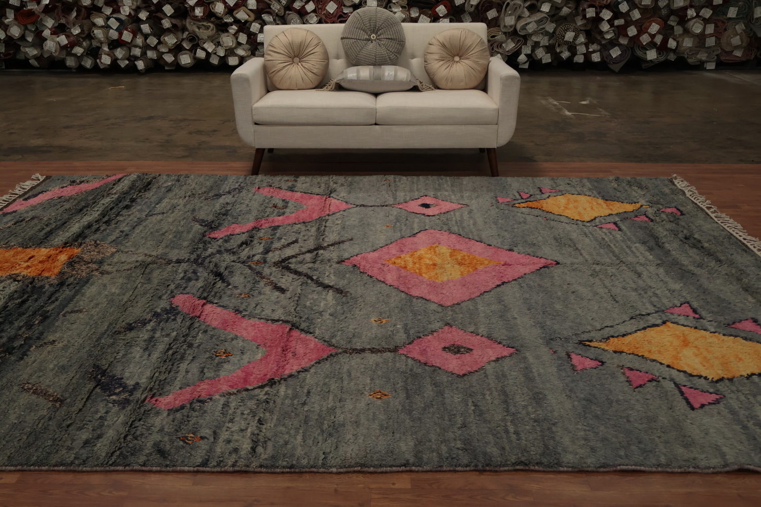 Sophisticated Geometric Moroccan Area Rug 9x12 with Artistic Flair