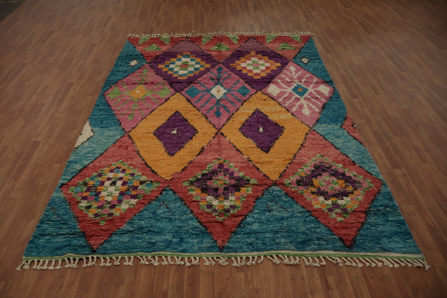 Colorful Trellis Moroccan Handmade Area Rug 8x11