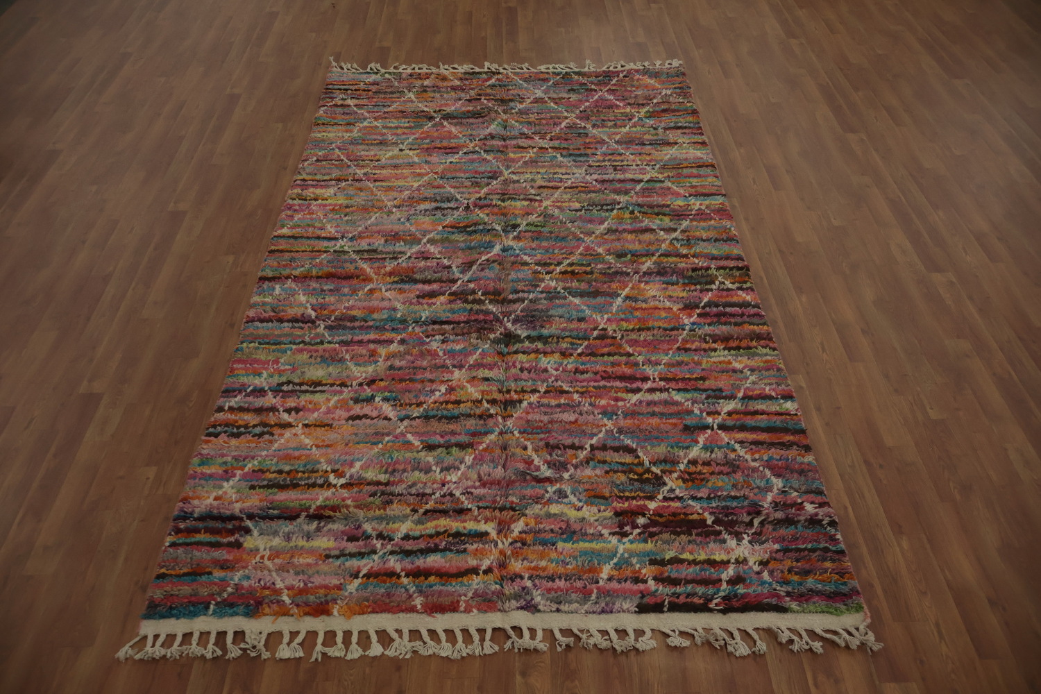 Pastel Moroccan Area Rug 6x10 Detailed Artisan Craftsmanship