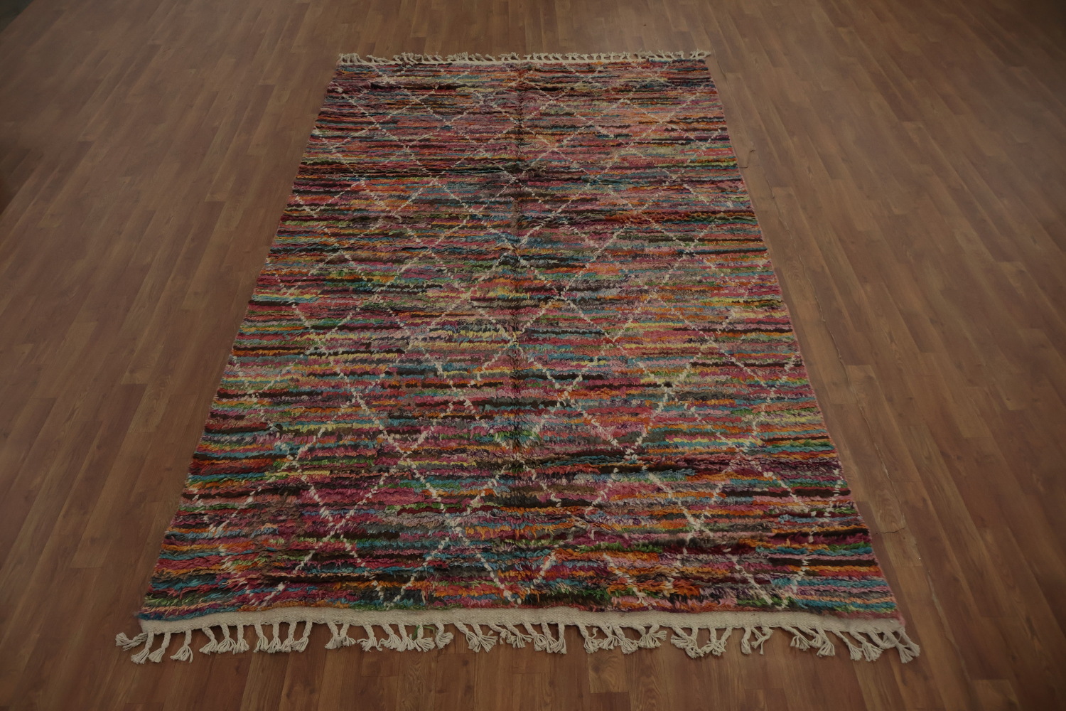 Pastel Moroccan Area Rug 6x10 Detailed Artisan Craftsmanship
