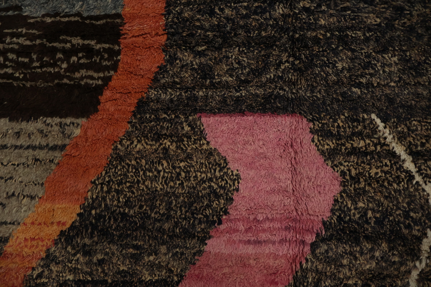 Plush Moroccan Area Rug 9x13 with Geometric Patterns and Earthy Tones