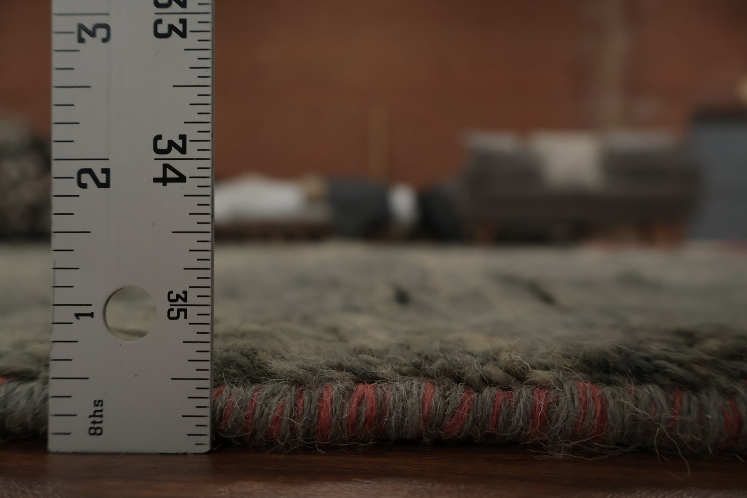 Plush Moroccan Area Rug 9x13 with Geometric Patterns and Earthy Tones