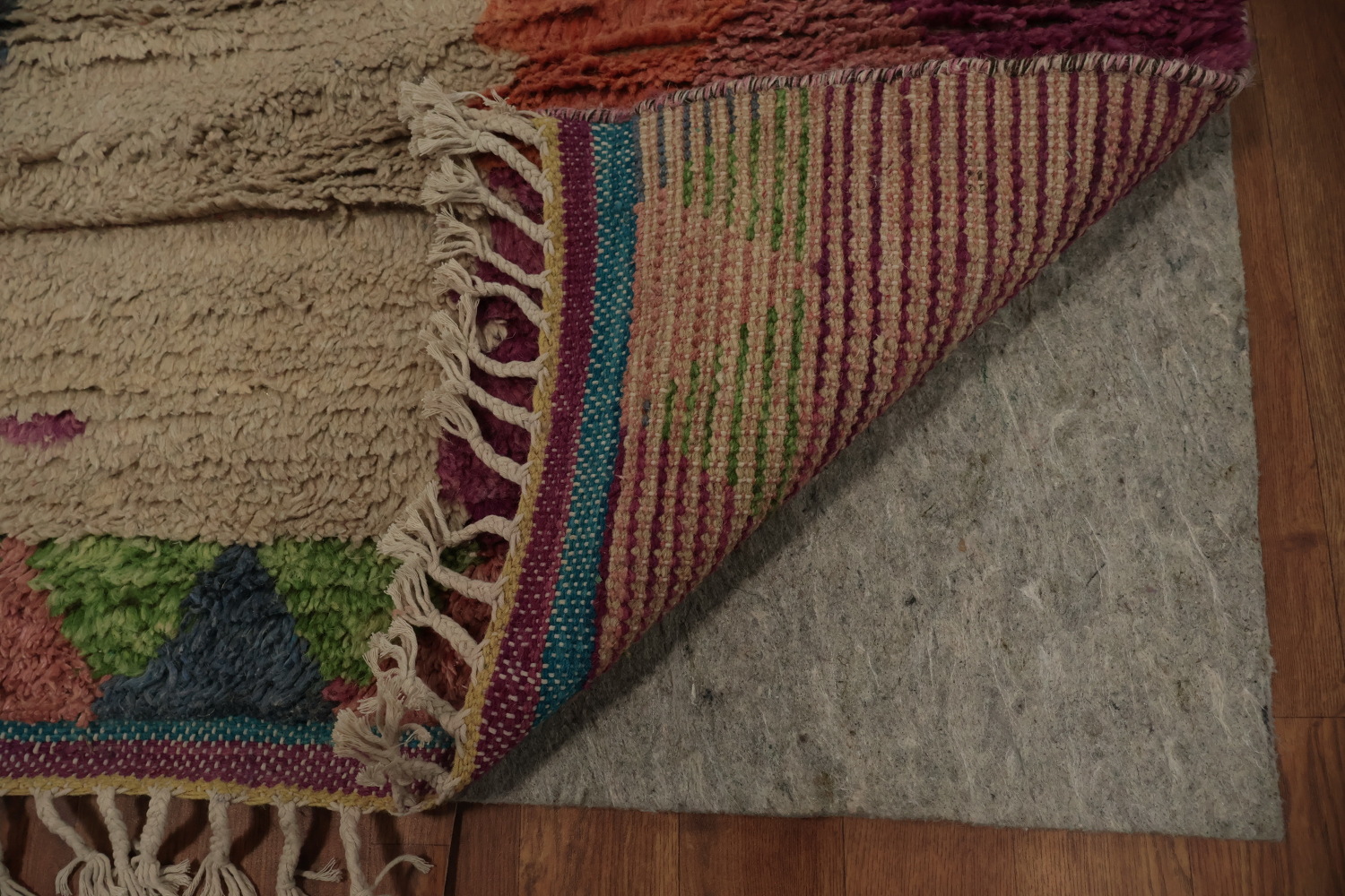 Soft Bohemian Plush Moroccan Area Rug 8x11 with Geometric Shapes