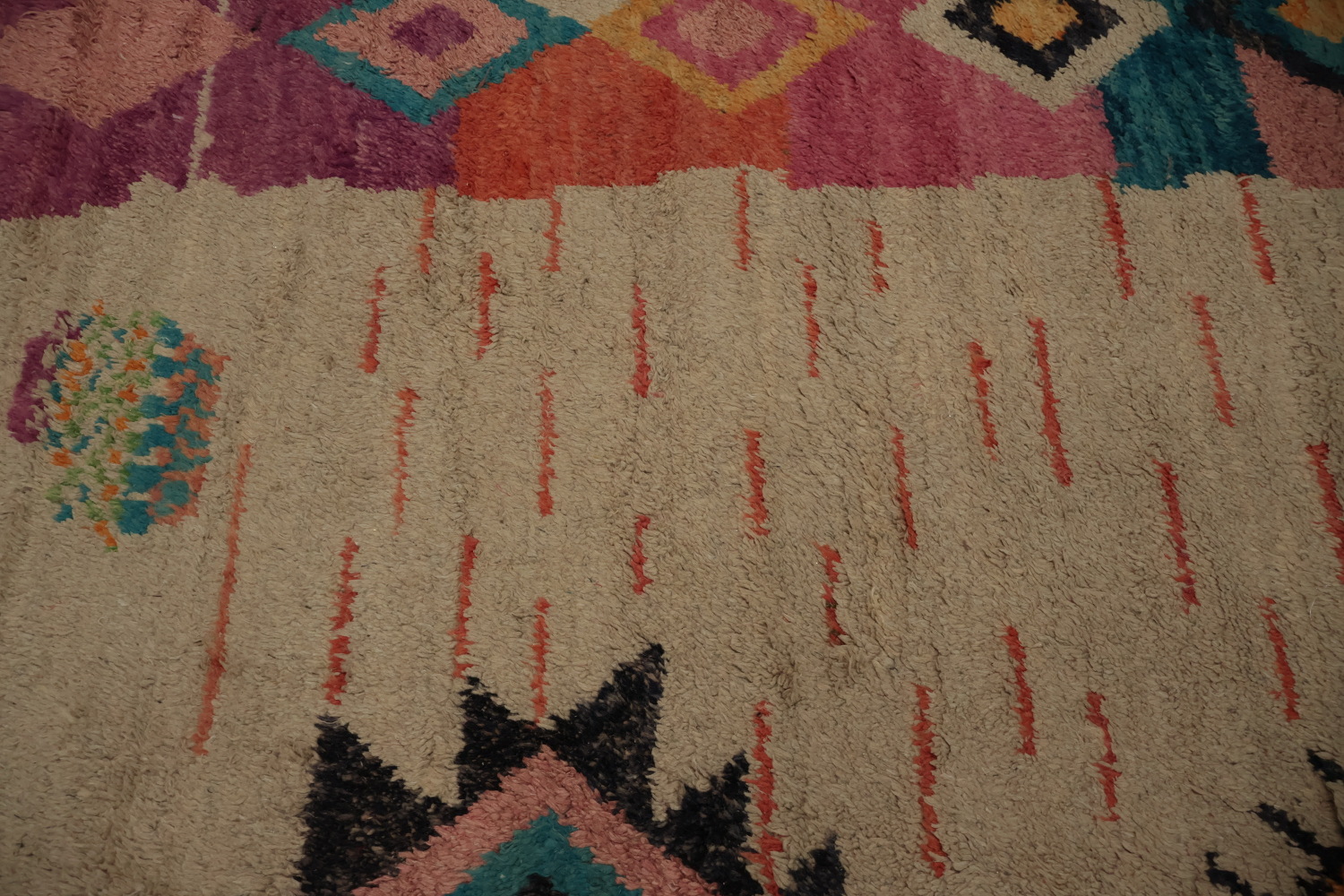Soft Bohemian Plush Moroccan Area Rug 8x11 with Geometric Shapes