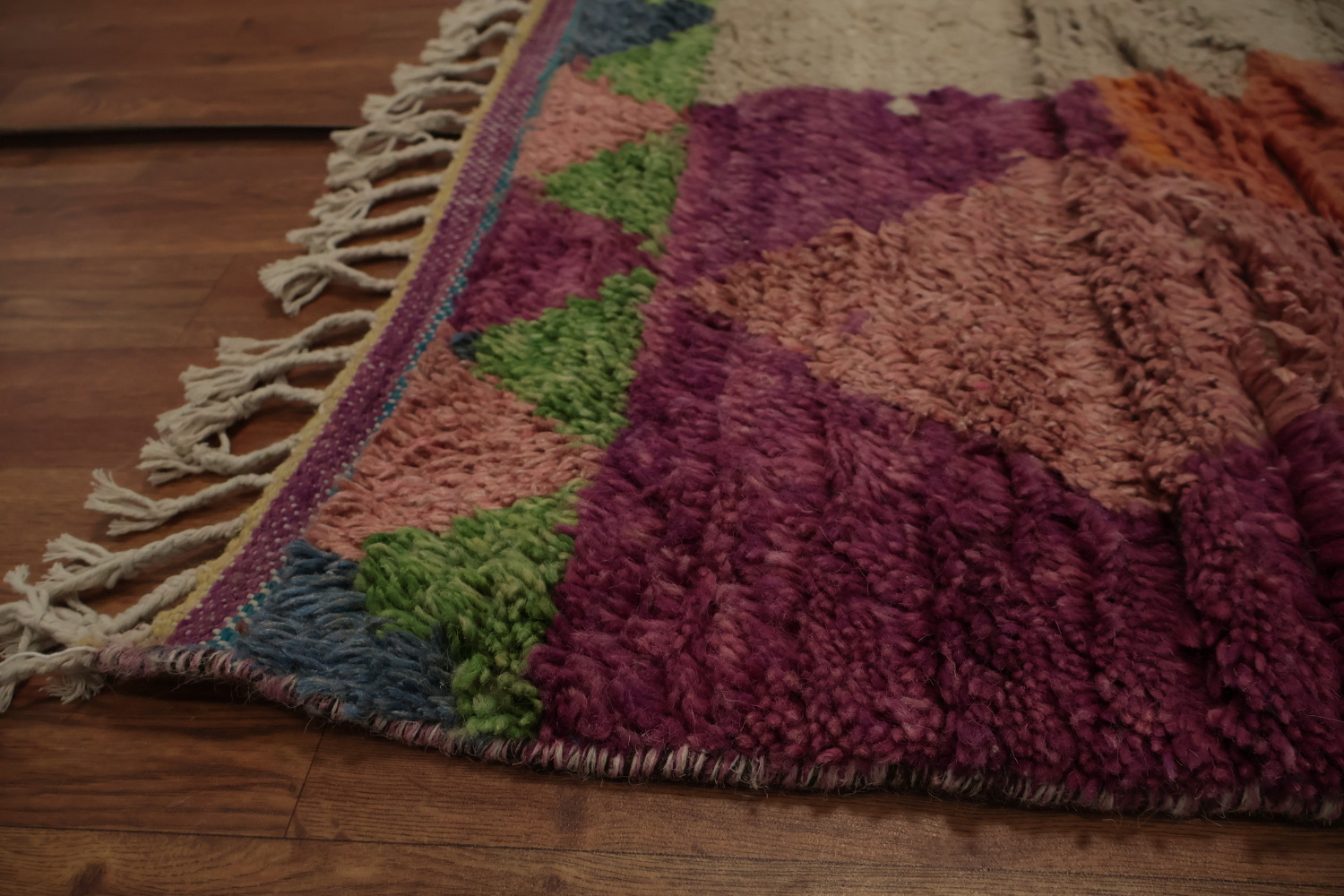 Soft Bohemian Plush Moroccan Area Rug 8x11 with Geometric Shapes