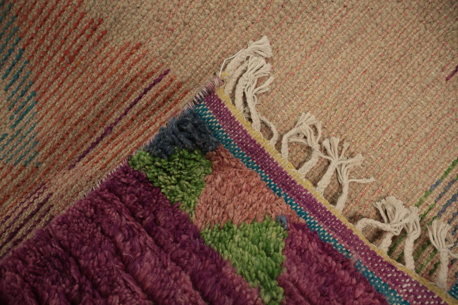 Soft Bohemian Plush Moroccan Area Rug 8x11 with Geometric Shapes