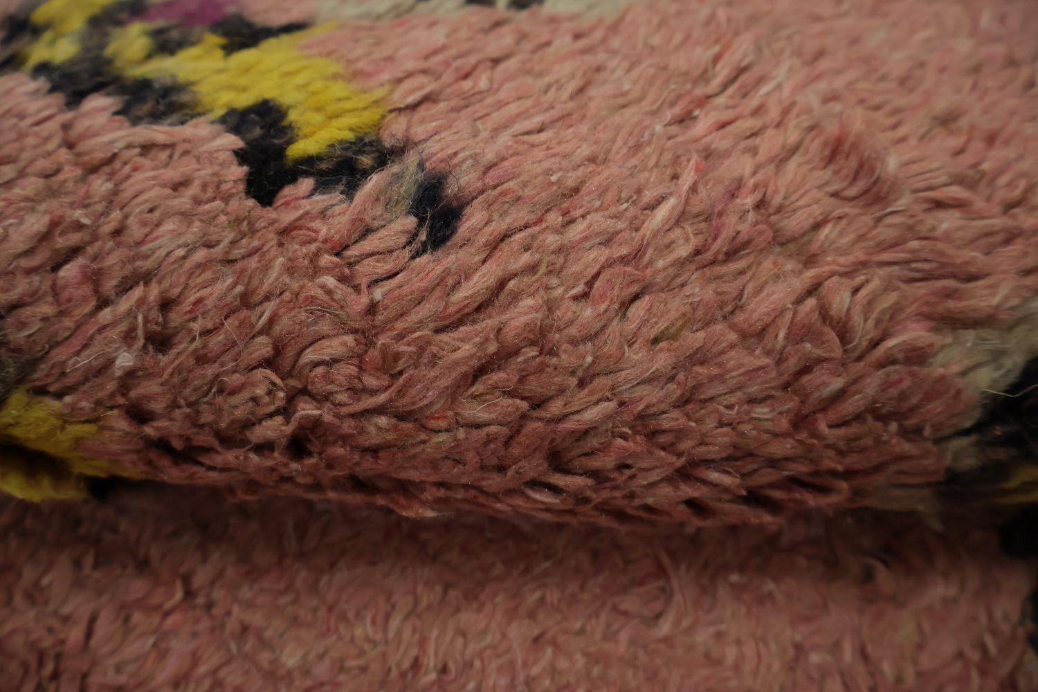 Eclectic Tribal Design Moroccan Area Rug 6x10 in Lively Pink Tones