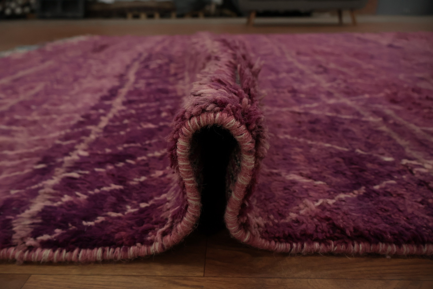 Stylish Plush Moroccan Large Rug 10x15 with Unique Geometric Design