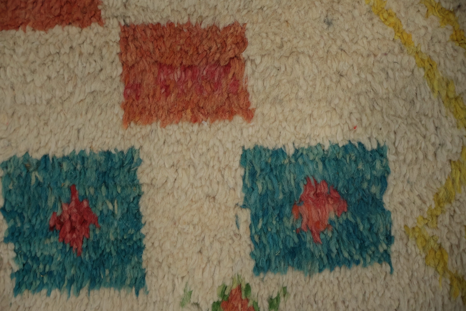 Multi-Colored Plush Moroccan Area Rug 9x13 for Artistic Decor