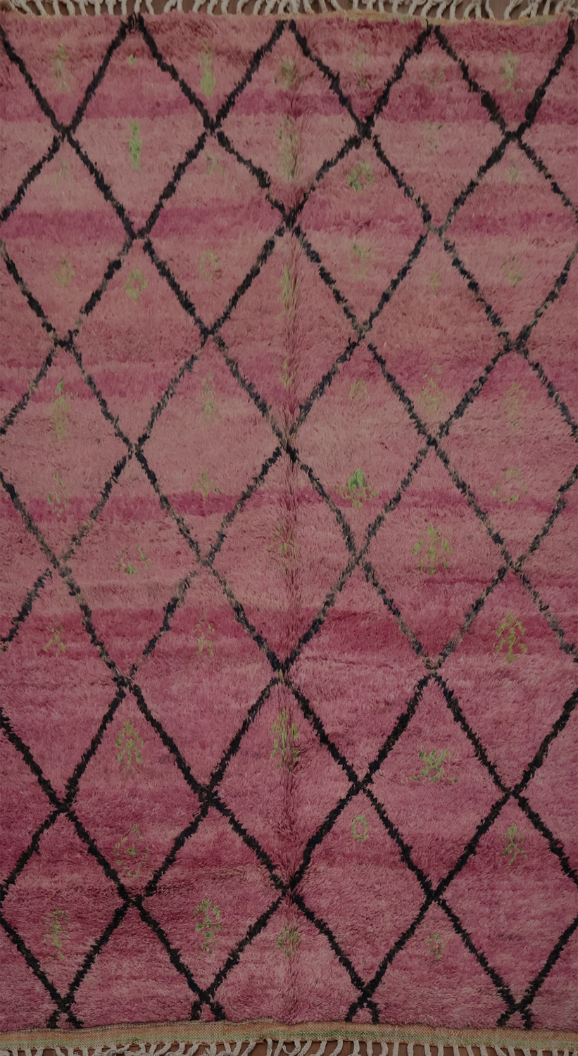 Soft Pink Plush Moroccan Area Rug 5x9 Add Sophisticated Flair to Rooms