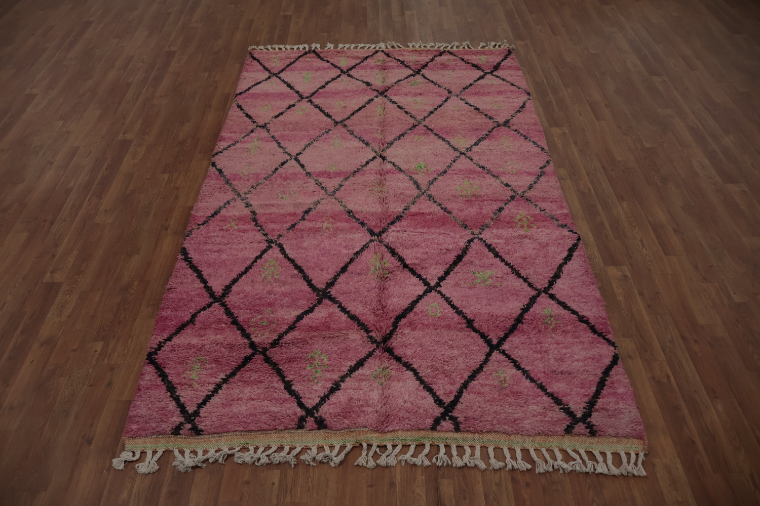 Soft Pink Plush Moroccan Area Rug 5x9 Add Sophisticated Flair to Rooms