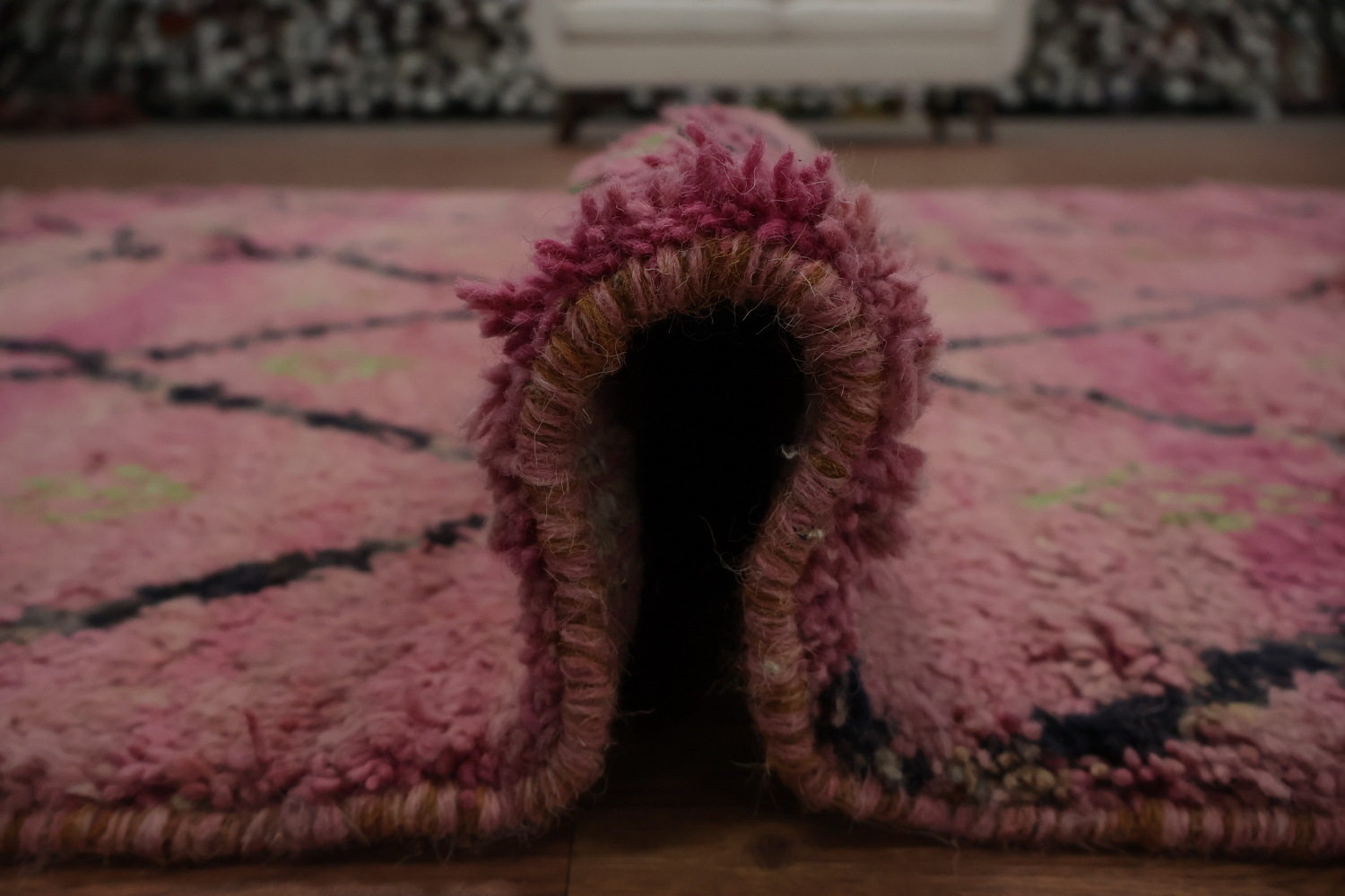 Soft Pink Plush Moroccan Area Rug 5x9 Add Sophisticated Flair to Rooms